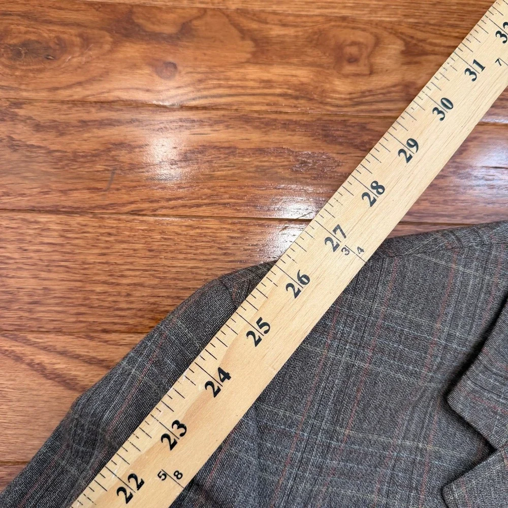Hugo Boss Einstein Sigma Blazer Mens 42R Brown Glen Plaid Virgin‎ Wool Stretch